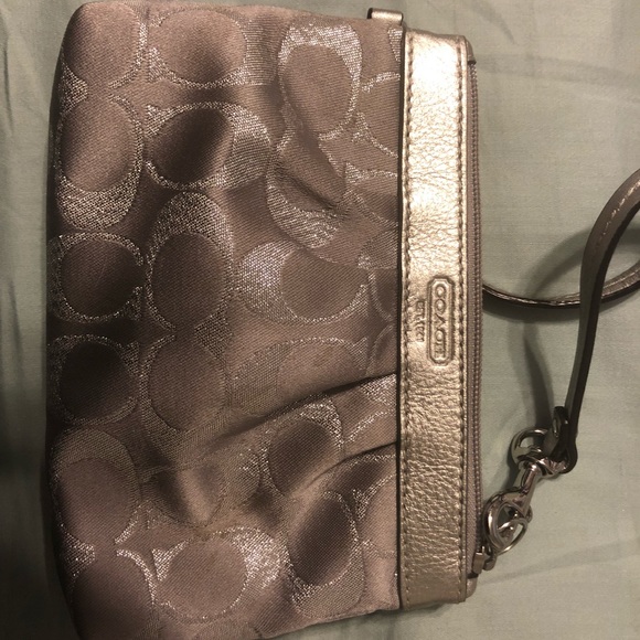 Coach Handbags - Coach Wristlet (silver)